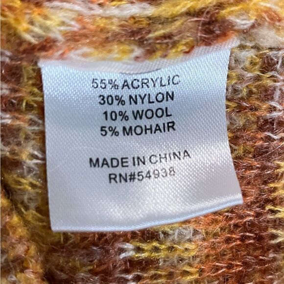 Appraisal Sweater Orange Brown Fall Colors Size Large - Picture 9 of 12